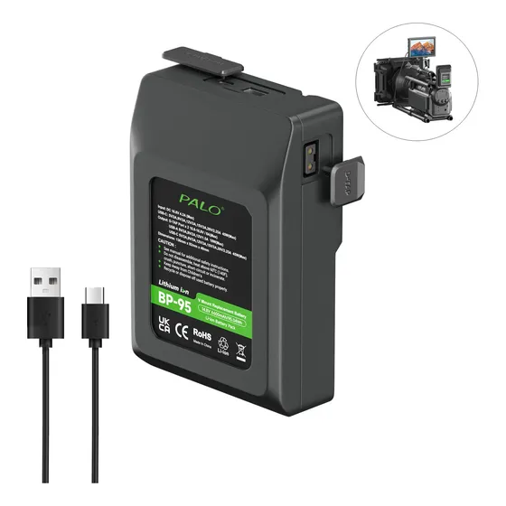 Cargador Usb Y Batería V-mount Bp95 Con Dc / Pd 45w /d-tap*2