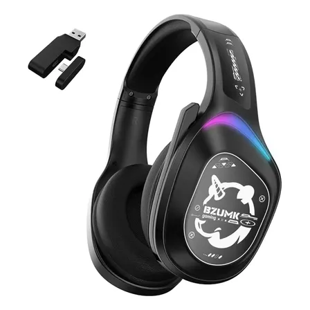 Auriculares Gamer Bzumk 801 Inalámbricos Rgb Gt801 Black