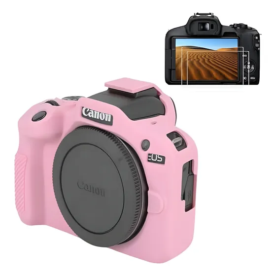 Funda De Silicona For Cámara Canon Eos R100 + 2mica.