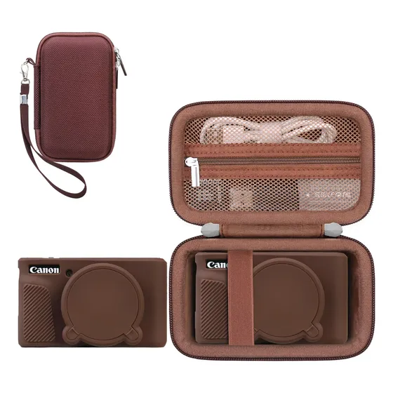 Funda De Cámara Raiall Para Canon Powershot Sx740/sx730 Marrón