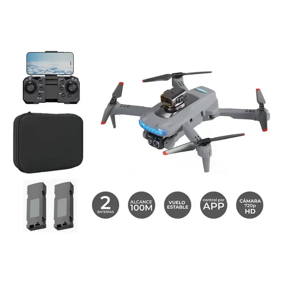 Drone Carrello P15 Cámara 720p HD Plegable con Control Remoto Gris