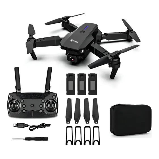 Drone Mini Waggs Dron02 720p HD Doble Cámara Wi-Fi FPV Negro Plegable