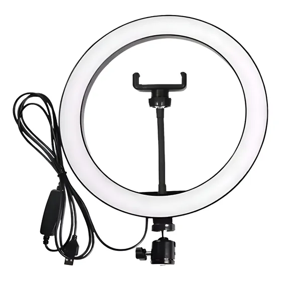Aro De Luz Led Grande 26cm Con Soporte Celular Tiktok St