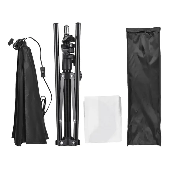 Kit De Iluminación Fotográfica Softbox Studio 70 Cm/28 Pulga
