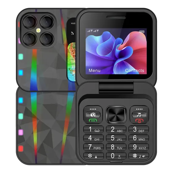 Celular Básico Tipo Concha Plegable Dual Sim 2.4  Con Teclado Grande