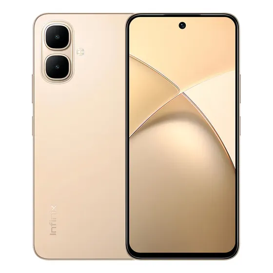 Celular Infinix Smart 10 de 128 GB y 4 GB RAM Dorado Con Doble Altavoz