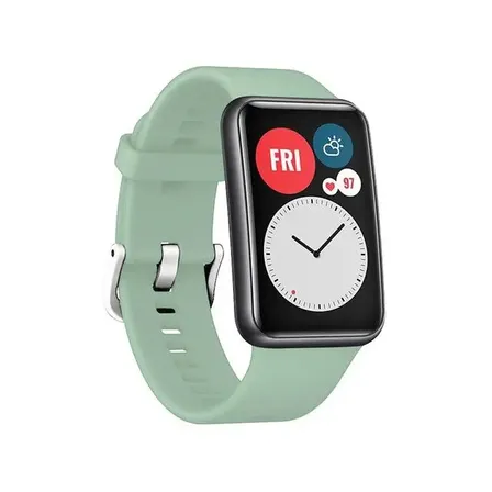 Malla Para Reloj Huawei Watch Fit (TIA-B09/TIA-B19) Huawei Watch Fit New Huawei Watch Fit Special Edition (B39) De Silicona Generica Marca Miaband Color Verde Claro