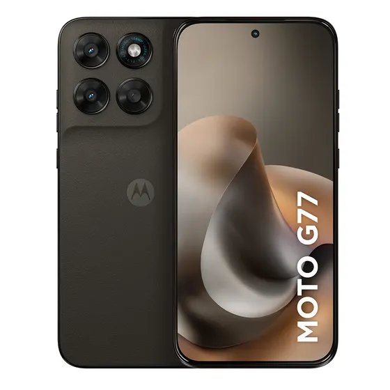 Smartphone Motorola Moto G77 5g, 256 GB, 24 GB (8 GB de Ram + 16 GB de Ram Boost), cámara ultrapíxel de 108 MP, pantalla Extreme Amoled de 1,5 K y 120 Hz, ultrarresistente, marrón
