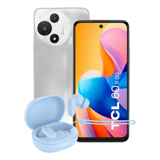 Combo Tcl 60 R 5g 4+128gb White + Dekkin Flowbuds Tws