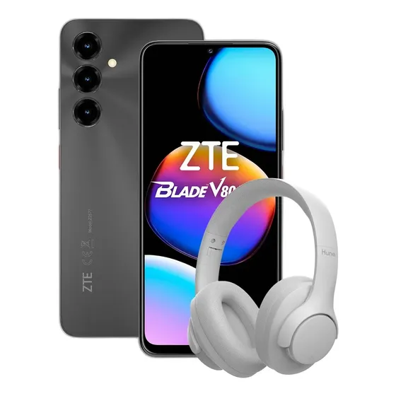 Combo Zte V80 Max 4+256gb Negro + Auriculares Hune