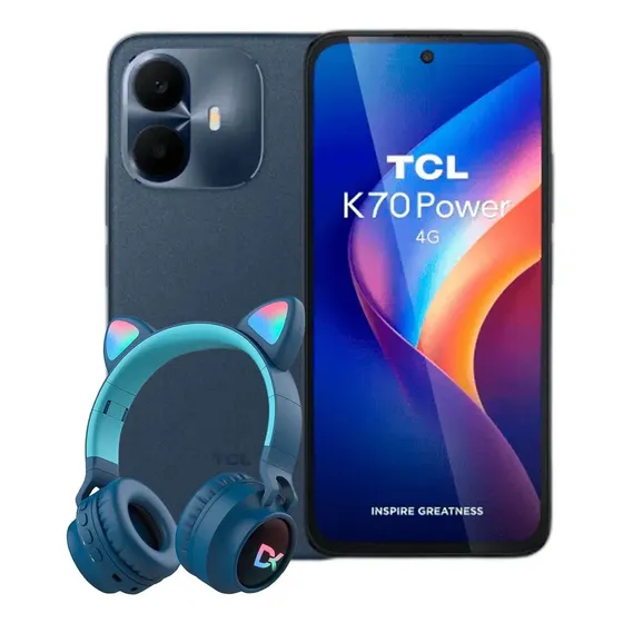 Combo Tcl K70 4+128gb Stardust Blue + Aur Dekkin Gato Verde