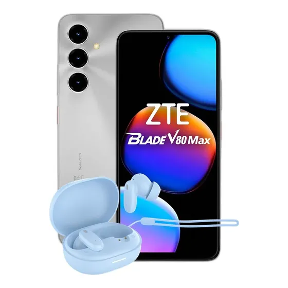 Combo Zte V80 Max 4+256gb Silver + Tws Dekkin Celestes