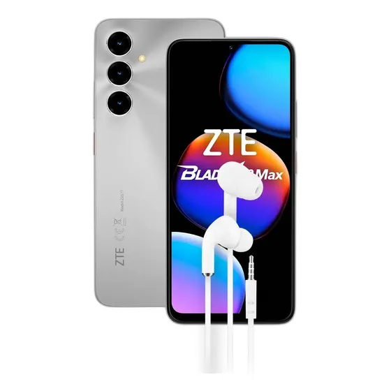 Combo Zte V80 Max 4+256gb Silver + Auriculares Dekkin 064
