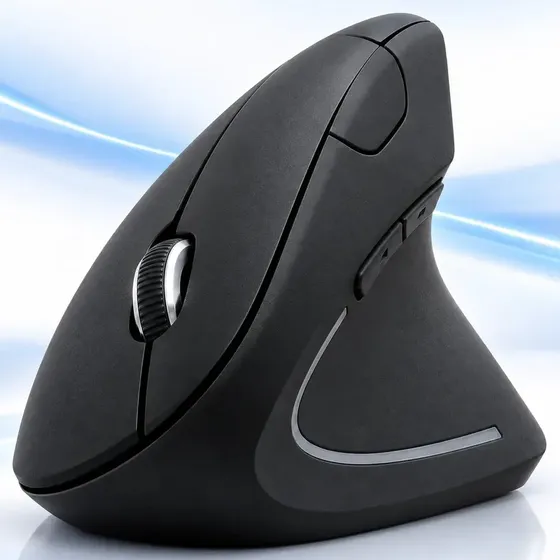 Mouse Vertical Ergonómico Inalámbrico Terralife Negro 1600dpi USB