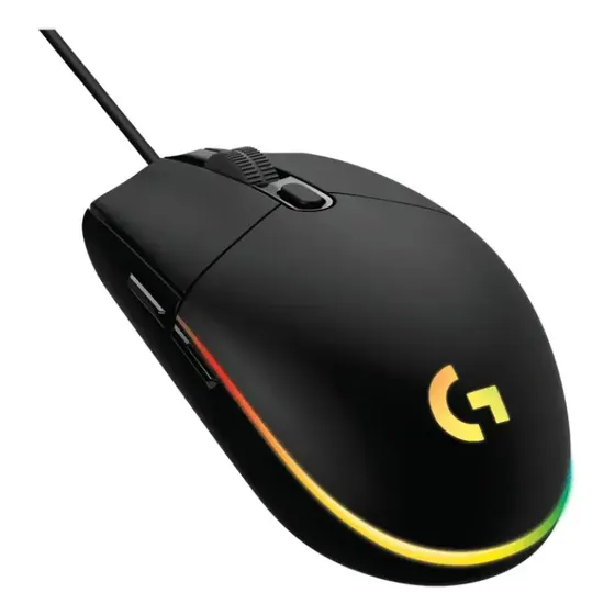 Mouse Logitech G203 Lightsync, Color Negro