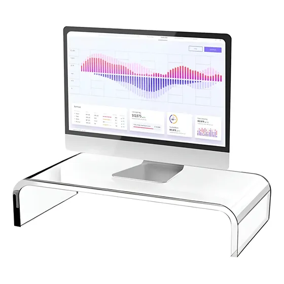 Soporte Acrílico Para Monitor De Computadora Portátil Clear