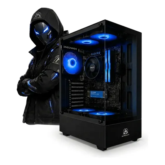 Pc Gamer Ryzen 5 Completa 5500 | Rx6600 | 32gb | 1tb | Rgb