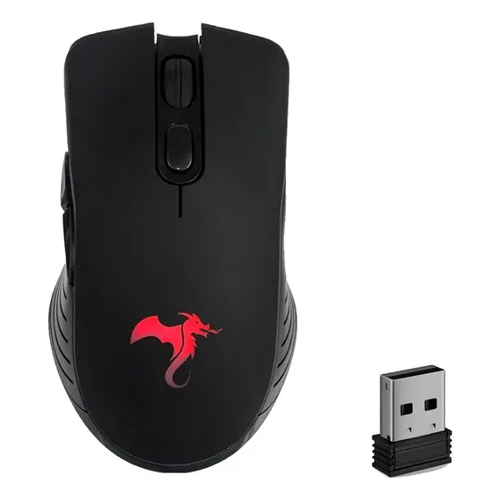 Mouse Gamer Kolke Scrape Inalambrico Usb Recargable Rgb Dragon Gaming