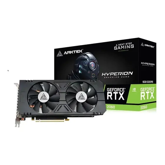 Placa de Video Arktek GeForce RTX 2060 6GB GDDR6 Hyperion 192Bit HDMI DP DVI PCIe 3.0 AKN2060D6S6GH1