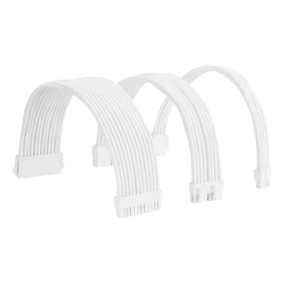 Kit Cables Extensión 24 Pines Formulamod Blanco Pc Gamer