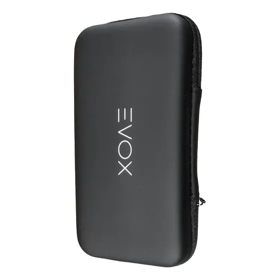 Estuche Portatil Multiuso Evox - Funda Semi Rigida a Prueba de golpes 17x10x4 - Organizador Para Viaje / Disco Externo / Power bank / Cables / Auriculares / Tarjeta memoria / USB / Celular - QFABA