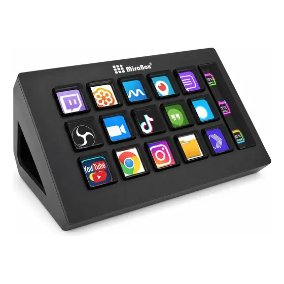 Mirabox Stream Deck Slim Consola 15 Teclas Lcd Stream Dock