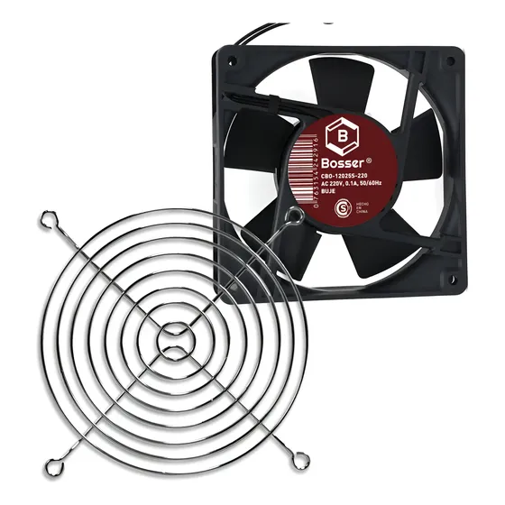 Turbina Cooler Fan Bosser 220v 120x25 Buje + Reja Metalica