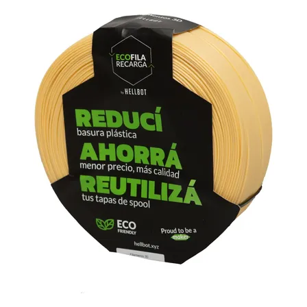 Filamento Hellbot Ecofila Recarga Pla 1,75mm 1kg V2 Color Arena Pastel