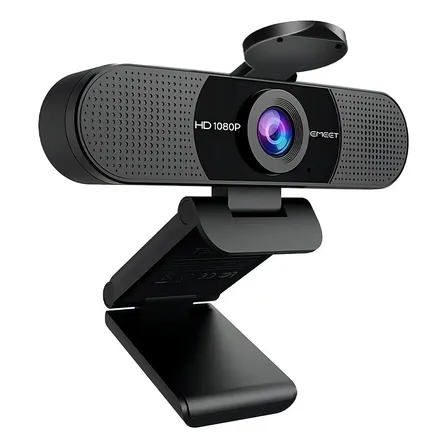 Webcam Emeet C960 1080p Micrófono Doble, Usb Plug & Play 90° Negro