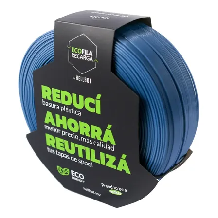 Filamento Hellbot Ecofila Recarga Pla 1,75mm 1kg V2 Color Cobalto