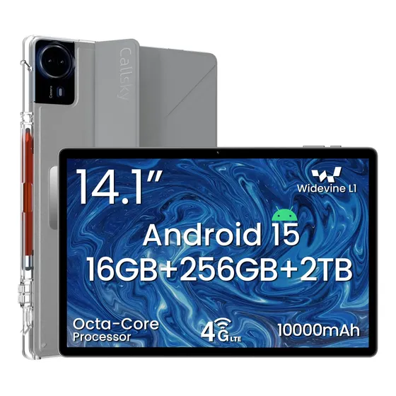 Tablet De 14 Pulgadas, Tableta Android 15, 16 Gb De Ram+256