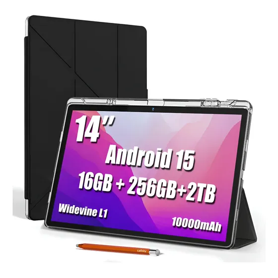 Tablet De 14 Pulgadas, Tableta Android 15, 16 Gb