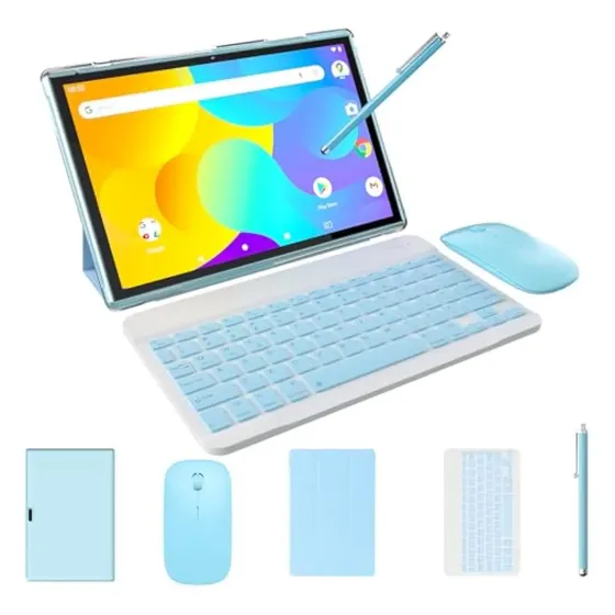 Tablet 2 En 1 Con Funda Para Teclado Y Ratón,