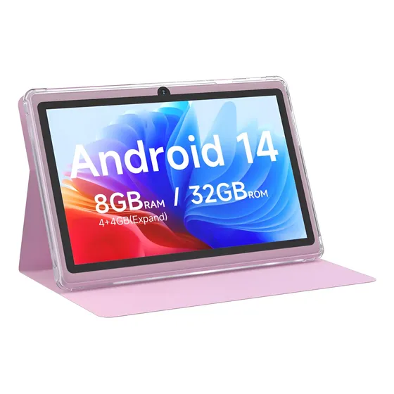 Tableta Android 14 De 7 Pulgadas Con Funda, 8 Gb
