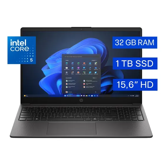 Notebook HP 250R G10 Intel Core 5 con 32GB RAM y 1TB SSD