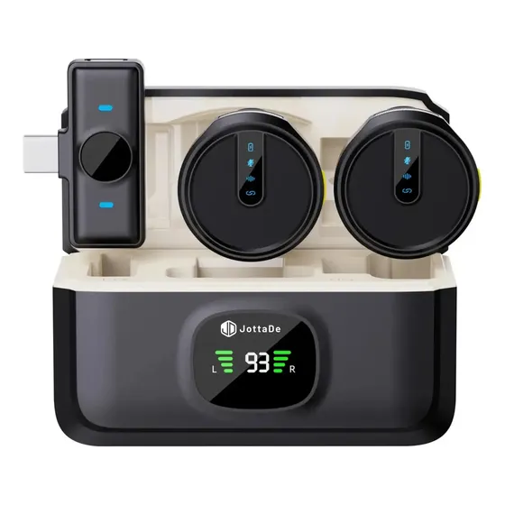 Micrófono Corbatero Inalámbrico JD M34 USB C Android y Adaptador Compatible Con iPhone