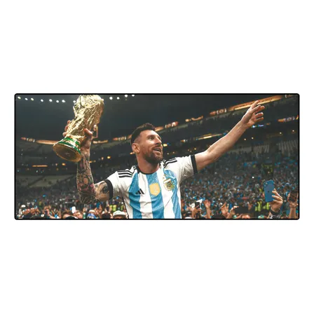 Mousepad 80x30 Xxl Cod.625 Lionel Messi Argentina Campeon Estampado