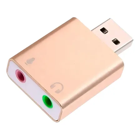 Placa De Sonido Usb Adaptador Audio Microfono Aux Noga He282