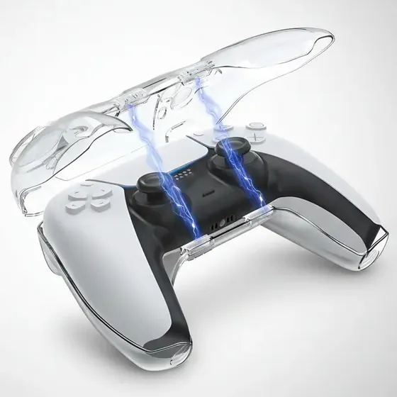 Funda Dehuka para Control PS5 DualSense EDGE - Transparente Antigolpes Antideslizante