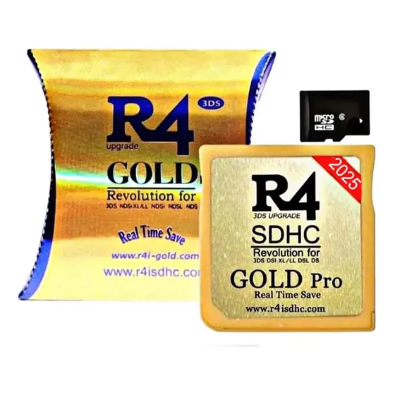 R4 Sdhc Gold Pro + Adaptador Usb Kit Con 8 Gb