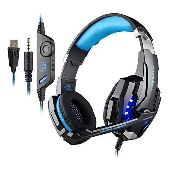 Auriculares Gamer Kotion Each G9000 Con Micrófono Luz LED