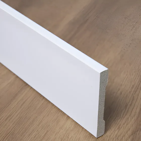 Zocalo De Pvc Blanco 7 Cm Anti Humedad Por Tira 2,85 M
