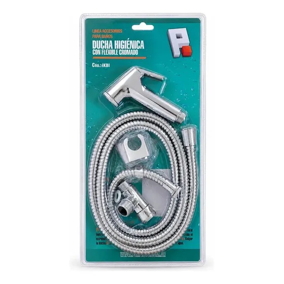 Ducha Higiénica Bidet Con Flexible Cromado Pietra Ikbi