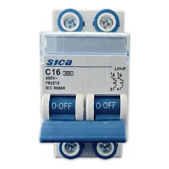 Llave Termica Bipolar 16a 2x16 Termomagnetica Sica