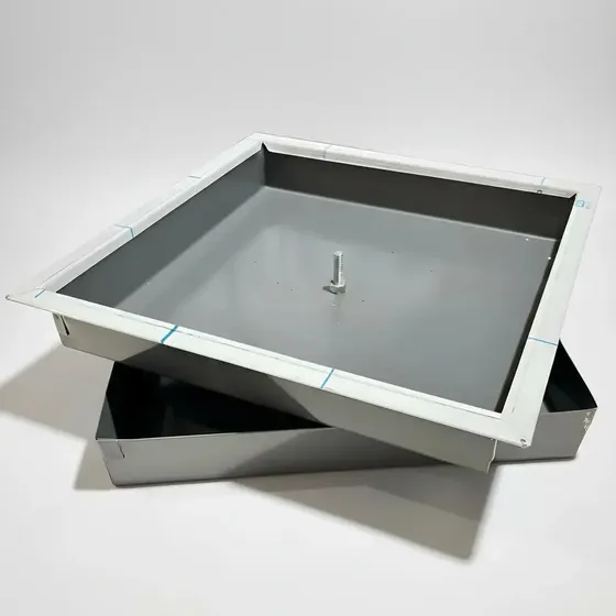 Tapa Cámara Séptica Reforzada 40x40 Cm De Chapa Ac.inox