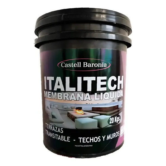 Membrana Liquida Transitable 1ra Calidad 20 Kilogramos Color Blanco Castell Baronia