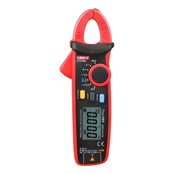 Pinza Amperimétrica Digital Uni-T UT210D 200A True RMS 600V 20000μF