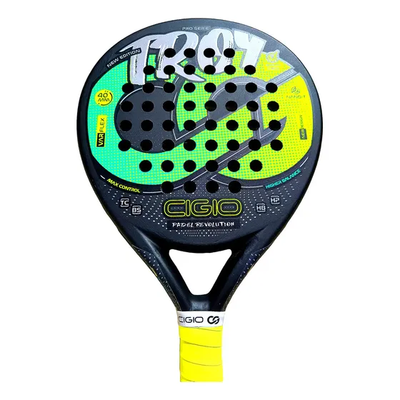Paleta De Padel Cigio Troy Carbono Reforzada Color Verde Lima