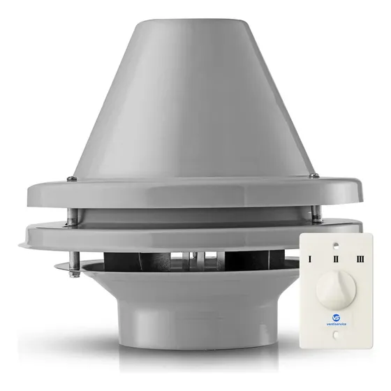 Extractor de Aire 3 Velocidades Para Parrilla Ventiservice 8 '' I 20 Cm Parrillero o Cocina Potenciado Metálico