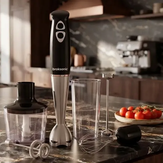 Minipimer Mixer Licuadora Batidora De Mano 4 En 1 Accesorios